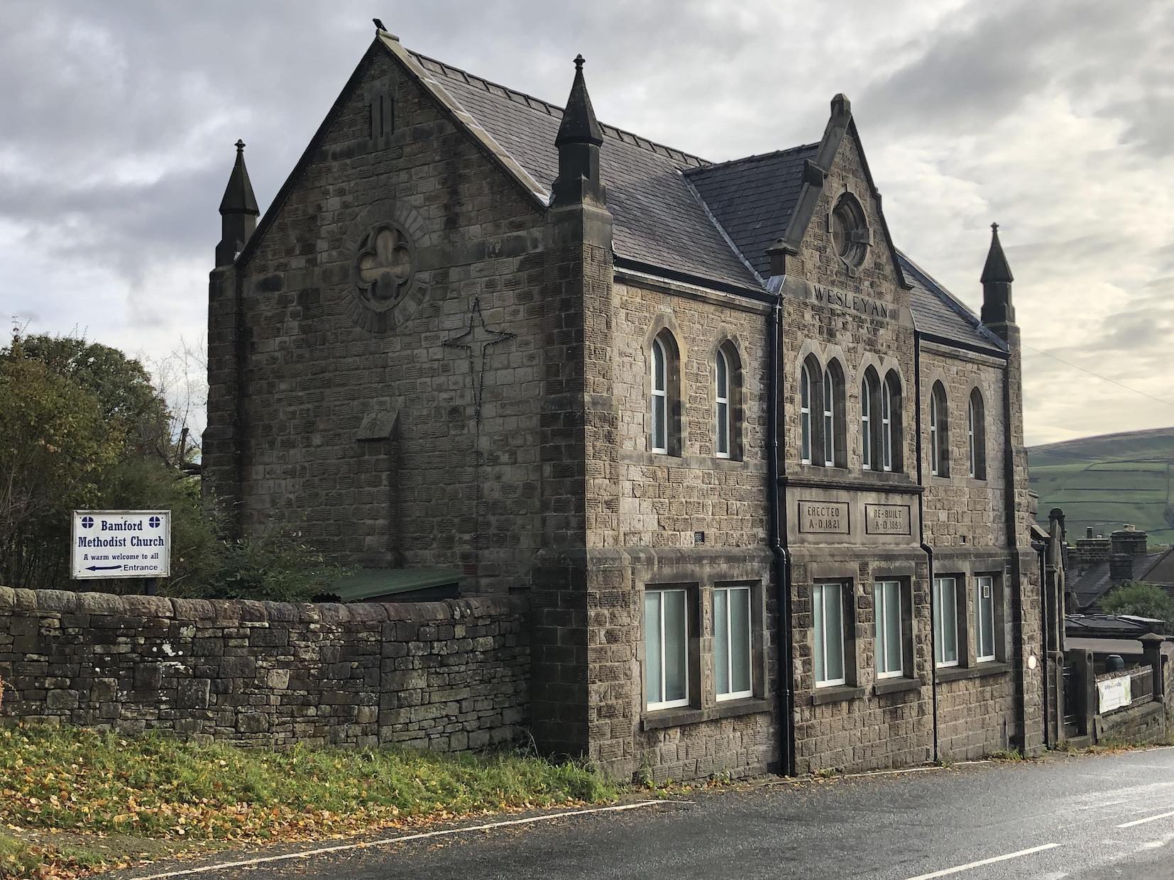 Outside of the chapel from the main road